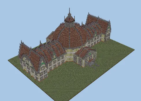 Massive Library Structure Minecraft schematic preview