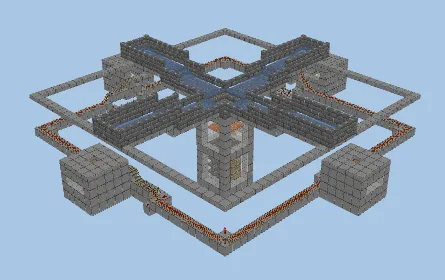 Massive Villager Iron Farm Minecraft schematic