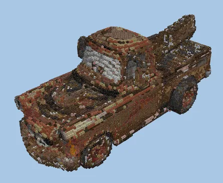 Mater Truck from Disney Cars Minecraft schematic