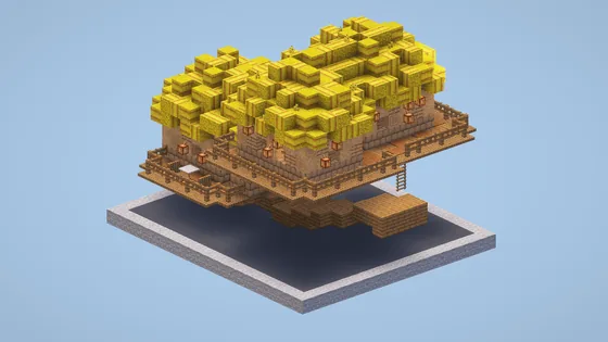Mayan Treehouses Scale 1-10 Minecraft schematic