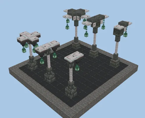 Medieval and Gothic Style Street Lamp Collection Minecraft schematic preview