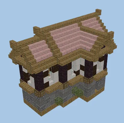 Medieval Archery Shop Build Minecraft schematic preview