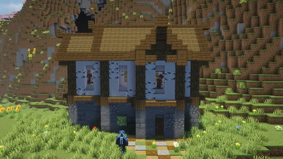 Medieval Archery Shop Build Minecraft schematic