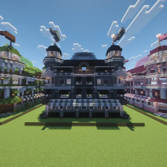 Medieval Black Shop Structure Minecraft schematic