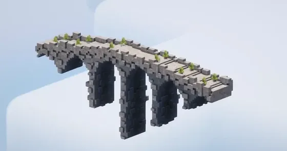 Medieval Bridge Minecraft schematic
