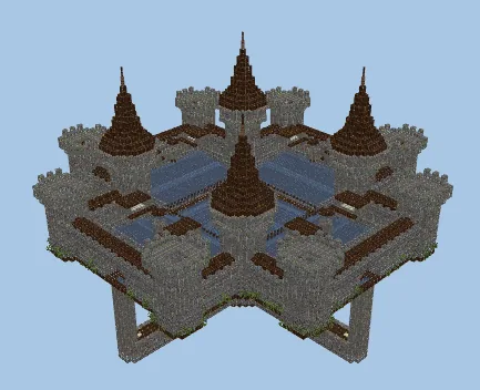 Medieval Castle Iron Farm Decoration Minecraft schematic preview