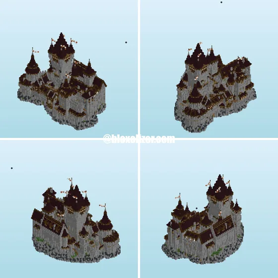 Grand Medieval Castle Keep Minecraft schematic