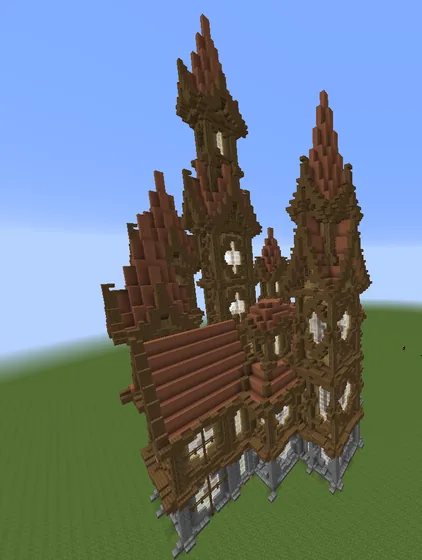 Oak Terracotta Medieval Castle Minecraft schematic
