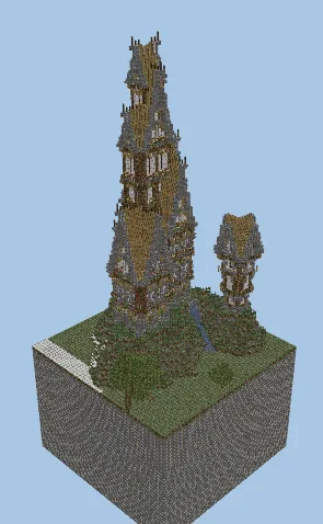 Oak Terracotta Medieval Castle Minecraft schematic