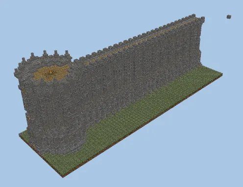 Medieval Castle Wall Minecraft schematic