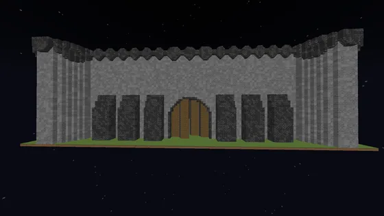 Medieval Castle Wall Section Minecraft schematic