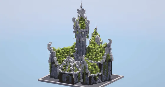 Medieval Fantasy Castle Build Minecraft schematic