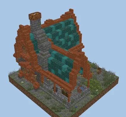 Medieval Fantasy Forge Structure Minecraft schematic preview
