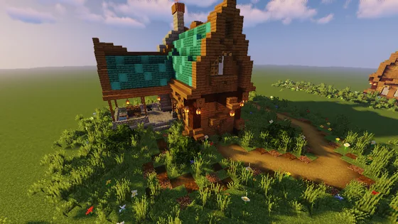 Medieval Fantasy Forge Structure Minecraft schematic