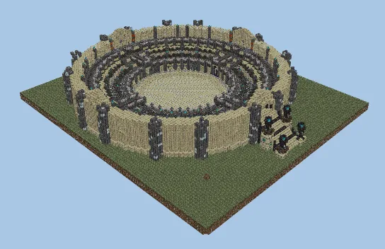 Medieval Fighting Arena Minecraft schematic