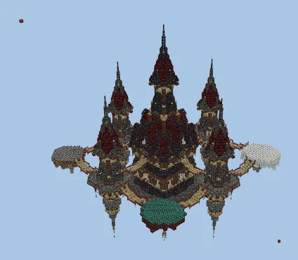 Medieval Fortress Aerial Military Base Minecraft schematic preview