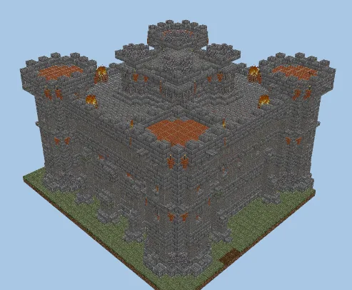 Medieval Fortress Castle Replica Minecraft schematic preview