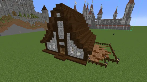 Medieval Fortress Farmhouse Minecraft schematic
