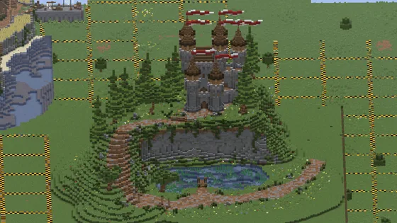 Medieval Fortress With Hidden Lake Minecraft schematic