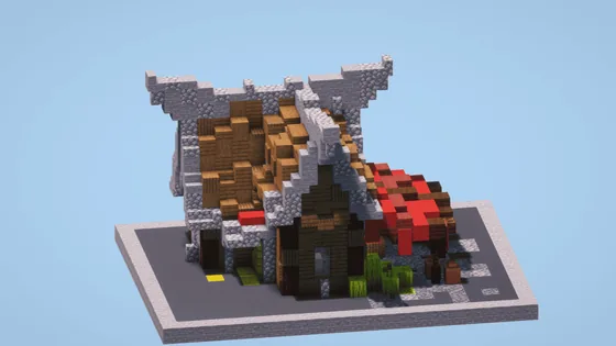 Medieval Fruit Shop - Small Minecraft Structure Minecraft schematic