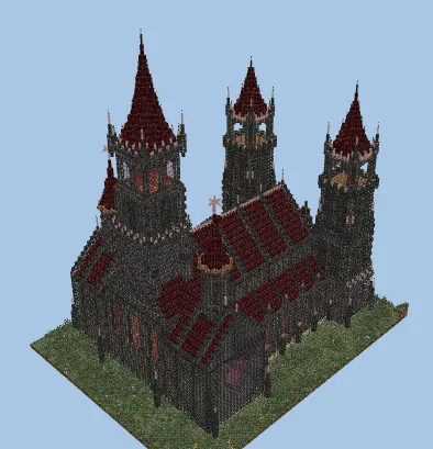 Medieval Gothic Castle Structure Minecraft schematic preview