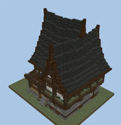 Spruce Medieval House Minecraft schematic preview