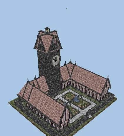 Medieval Tower House With Dirt Accents Minecraft schematic