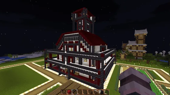 Medieval House With Tower Minecraft schematic