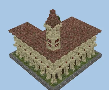 Medieval Monastery Structure Minecraft schematic