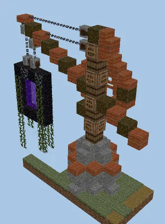 Medieval Nether Portal Decoration Minecraft schematic