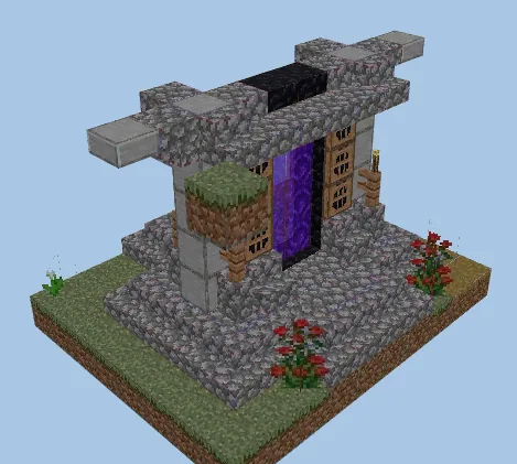 Medieval Nether Portal Structure Minecraft schematic preview
