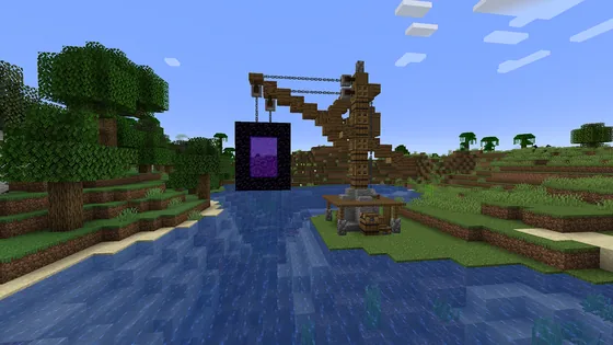 Medieval Nether Portal Structure Minecraft schematic