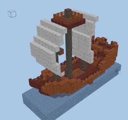 Medieval Oak Ship Build Minecraft schematic