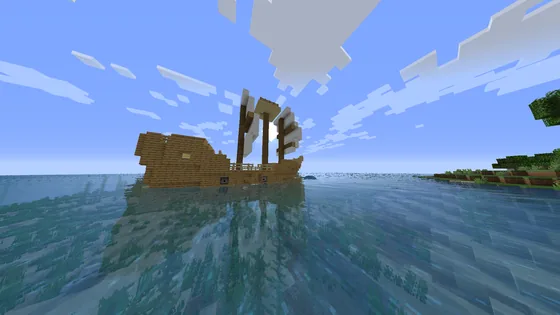 Medieval Oak Ship Build Minecraft schematic