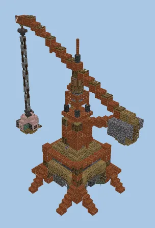 Medieval Rustic Crane Minecraft schematic preview