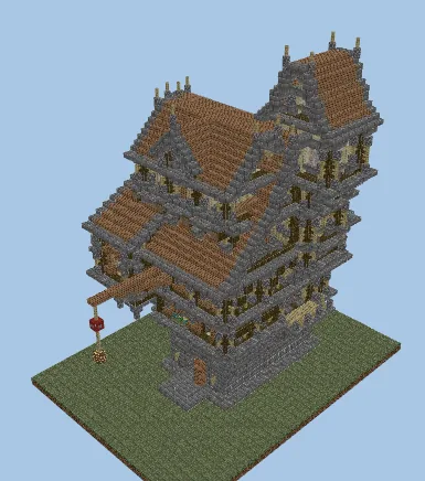 Medieval Small Medium House Structure Minecraft schematic preview
