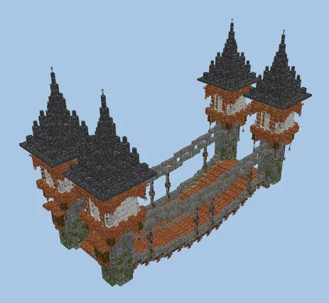 Medieval Stone Bridge Structure Minecraft schematic preview