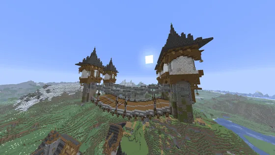 Medieval Stone Bridge Structure Minecraft schematic