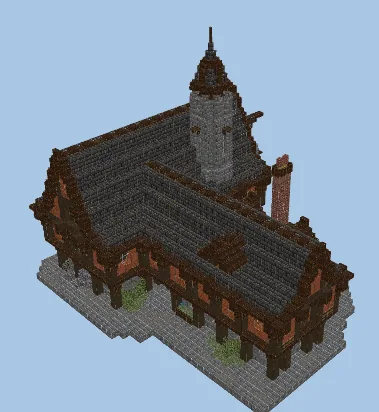 Medieval Storage House Design Minecraft schematic