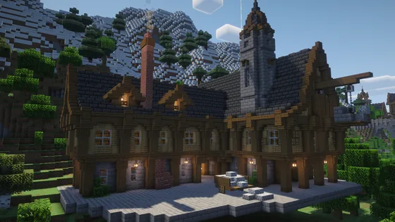 Medieval Storage House Design Minecraft schematic