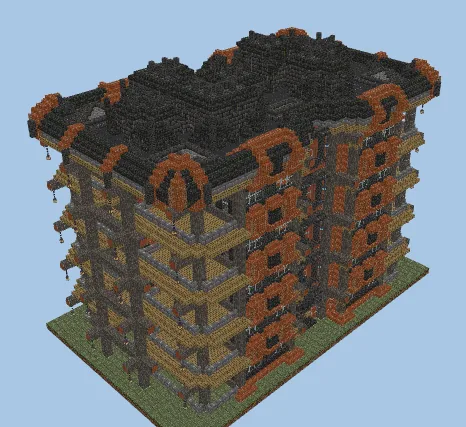 Medieval Style Apartment Blocks Minecraft schematic