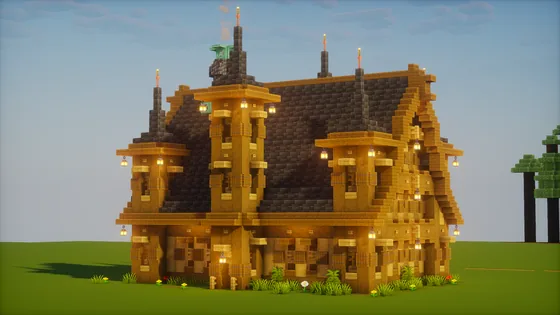 Cozy Medieval House Design Minecraft schematic