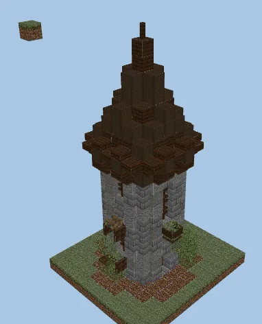 Medieval Tower Design Minecraft schematic