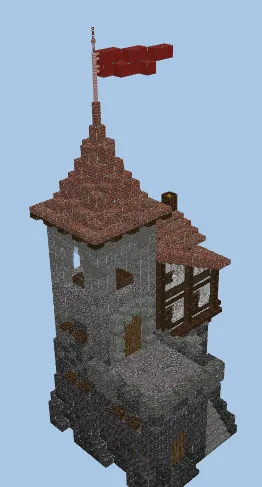 Medieval Tower House Minecraft schematic preview