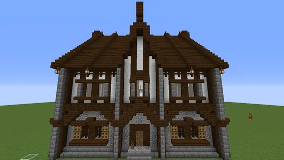 Medieval Town Building 20 Structure Minecraft schematic