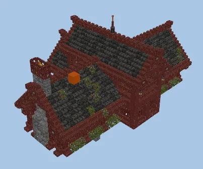 Medieval Trading Hall Structure Minecraft schematic