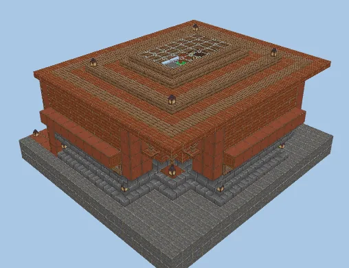 Medieval Trading Hall With Villager Zombifier Minecraft schematic