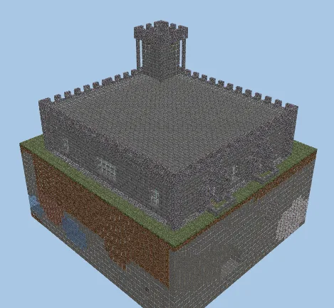 Medieval Train Station Minecraft schematic