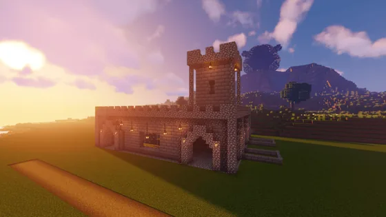 Medieval Train Station Minecraft schematic