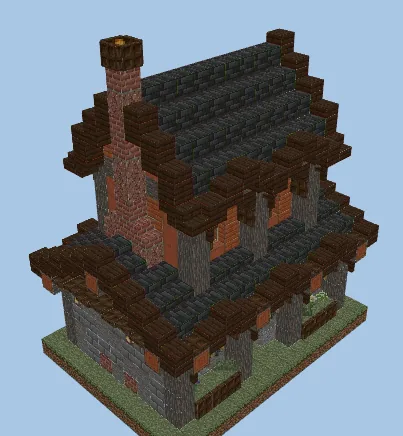 Medieval Two-Story Home Design Minecraft schematic preview